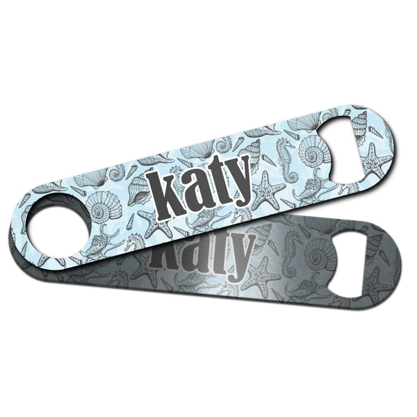 Sea-blue Seashells Bar Bottle Opener - Main