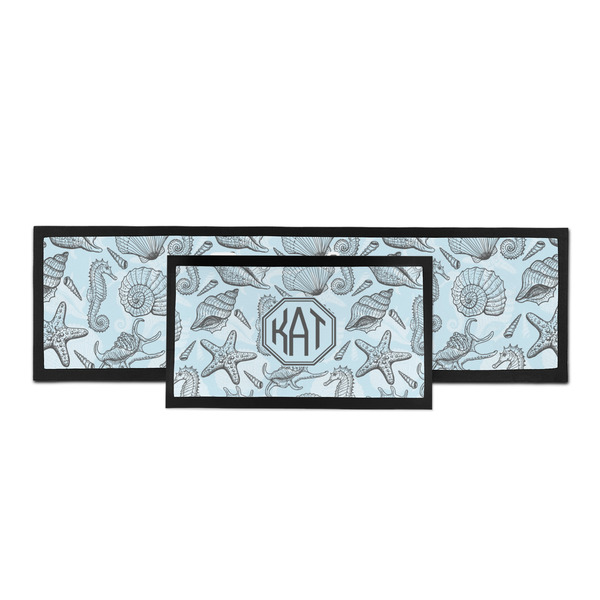 Sea-blue Seashells Bar Mat - Parent Main