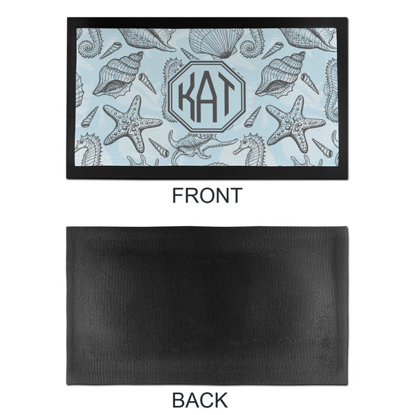 Sea-blue Seashells Bar Mat - Small - APPROVAL