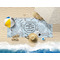 Sea-blue Seashells Beach Towel Lifestyle