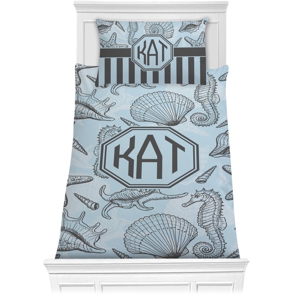 Sea-blue Seashells Bedding Set (Twin)