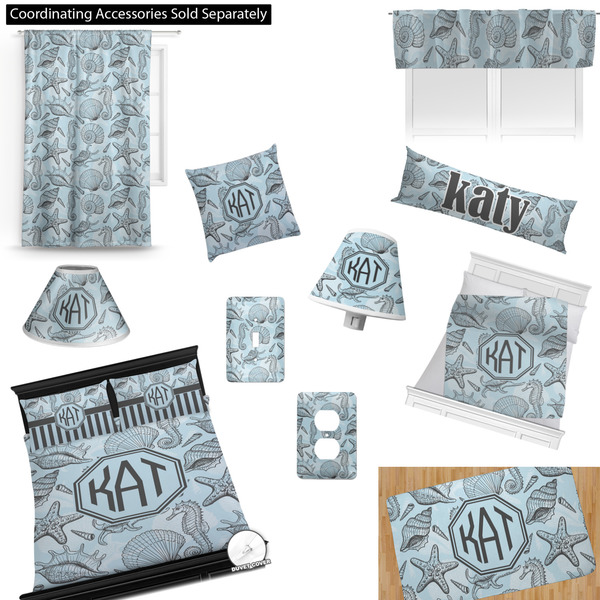 Sea-blue Seashells Bedroom Decor & Accessories2