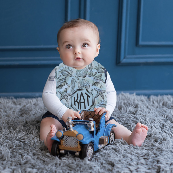 Sea-blue Seashells Bib Lifestyle Boy