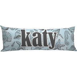Sea-blue Seashells Body Pillow Case (Personalized)