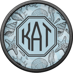 Sea-blue Seashells Cabinet Knob (Black) (Personalized)