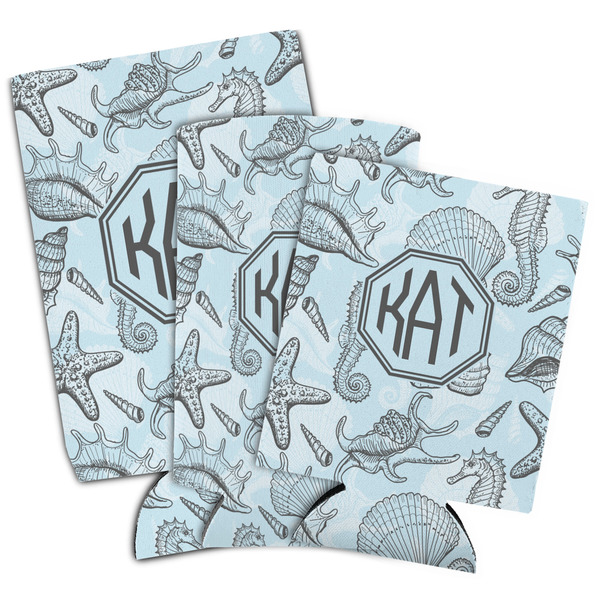 Sea-blue Seashells Can Coolers - PARENT/MAIN