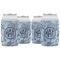 Sea-blue Seashells Can Cooler (12 oz) - Set of 4 w/ Monogram