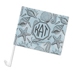 Sea-blue Seashells Car Flag - Large (Personalized)