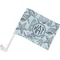 Sea-blue Seashells Car Flag - Small w/ Monogram