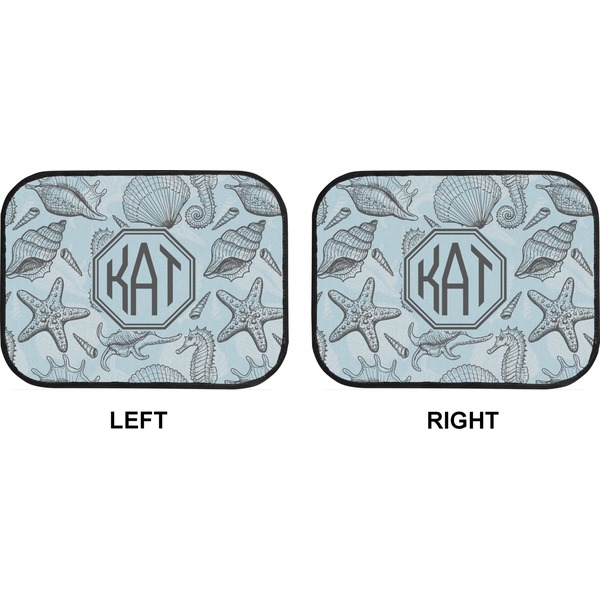 Sea-blue Seashells Car Floor Mats (Back Seat) (Approval)