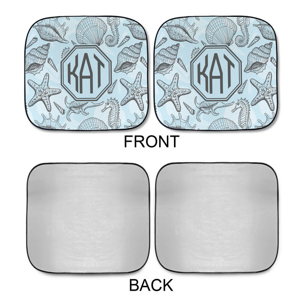 Sea-blue Seashells Car Sun Shades - APPROVAL