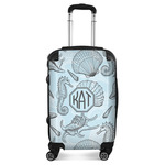 Sea-blue Seashells Suitcase - 20" Carry On (Personalized)