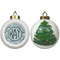 Sea-blue Seashells Ceramic Christmas Ornament - X-Mas Tree (APPROVAL)