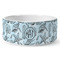 Sea-blue Seashells Ceramic Dog Bowl - Medium - Front