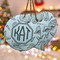 Sea-blue Seashells Ceramic Ornament w/ Monogram