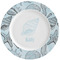 Sea-blue Seashells Ceramic Plate w/Rim