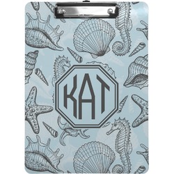 Sea-blue Seashells Clipboard (Personalized)