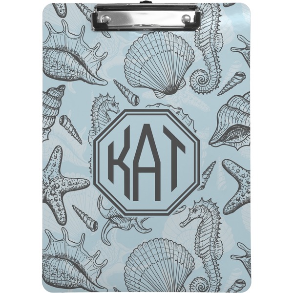Custom Sea-blue Seashells Clipboard (Personalized)