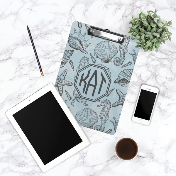 Sea-blue Seashells Clipboard - Lifestyle Photo