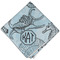 Sea-blue Seashells Cloth Napkins - Personalized Dinner (Folded Four Corners)