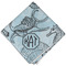 Sea-blue Seashells Cloth Dinner Napkin - Single w/ Monogram