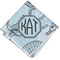 Sea-blue Seashells Cloth Napkin w/ Monogram