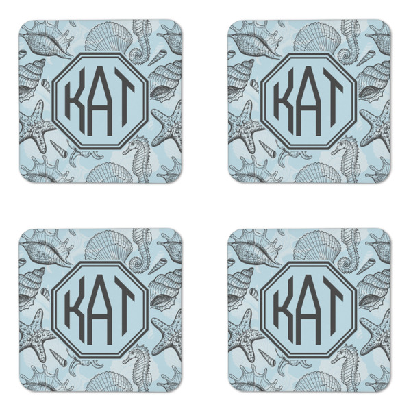 Sea-blue Seashells Coaster Set - APPROVAL