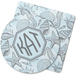 Sea-blue Seashells Rubber Backed Coaster (Personalized)