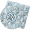 Sea-blue Seashells Rubber Backed Coaster (Personalized)
