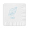 Sea-blue Seashells Coined Cocktail Napkins (Personalized)