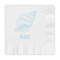 Sea-blue Seashells Embossed Decorative Napkins (Personalized)