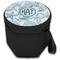 Sea-blue Seashells Collapsible Personalized Cooler & Seat (Closed)