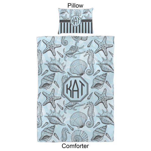 Sea-blue Seashells Comforter Set - Twin XL - Approval