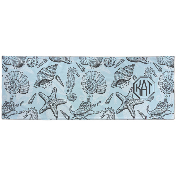 Sea-blue Seashells Cooling Towel- Approval
