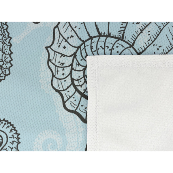 Sea-blue Seashells Cooling Towel- Detail