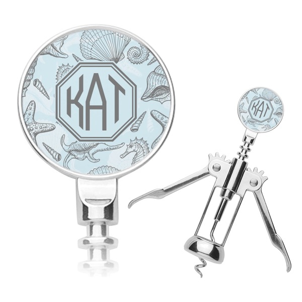 Custom Sea-blue Seashells Corkscrew (Personalized)