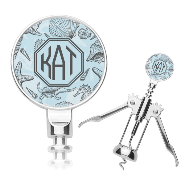 Custom Sea-blue Seashells Corkscrew (Personalized)