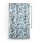 Sea-blue Seashells Curtain - 50"x84" Panel