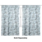 Sea-blue Seashells Curtain Panel - Custom Size