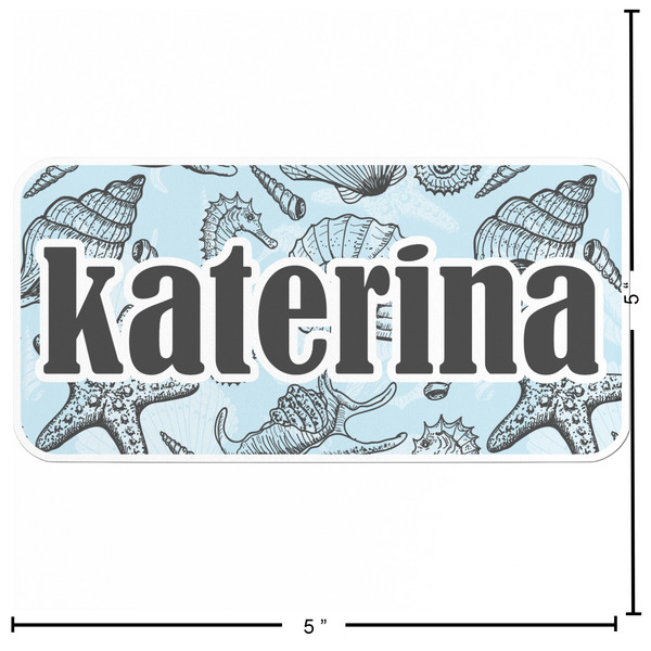 Sea-blue Seashells Custom Shape Iron On Patches - L - APPROVAL