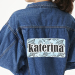 Sea-blue Seashells Twill Iron On Patch - Custom Shape - 3XL (Personalized)