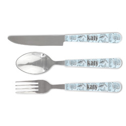 Sea-blue Seashells Cutlery Set (Personalized)