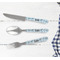 Sea-blue Seashells Cutlery Set - w/ PLATE