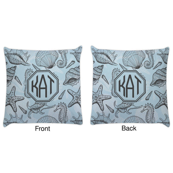 Sea-blue Seashells Decorative Pillow Case - Approval