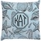 Sea-blue Seashells Decorative Pillow Case (Personalized)