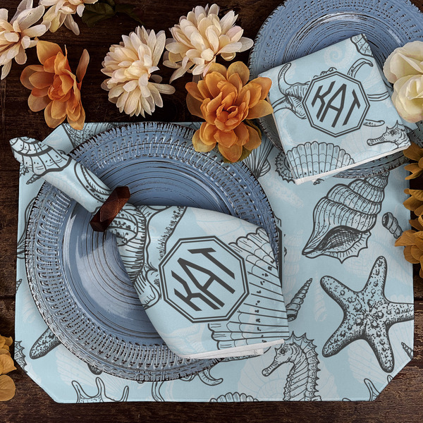 Sea-blue Seashells Dining Set