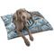 Sea-blue Seashells Dog Bed - Large LIFESTYLE