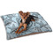 Sea-blue Seashells Dog Bed - Small w/ Monogram