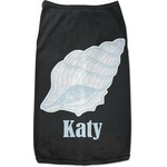 Sea-blue Seashells Black Pet Shirt (Personalized)