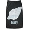 Sea-blue Seashells Black Pet Shirt - S (Personalized)